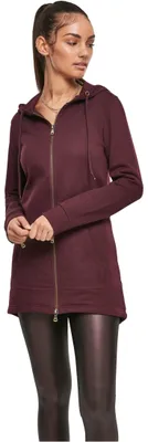 Productafbeelding van Urban Classics dames sweatshirt parka, kleur: bordeauxrood - maat: XS