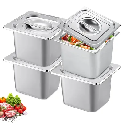 Produktbild von Omgoods – Set mit 4 GN-Behältern für die professionelle Lebensmittelaufbewahrung