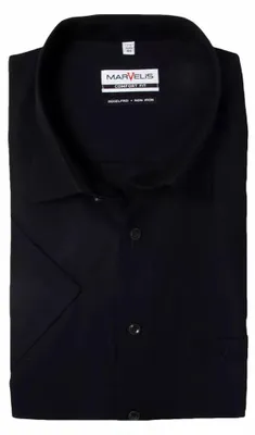 Produktbild von Marvelis - Comfort Fit - Herren 1/2 Arm - Hemd, (797312), Größe:43, Farbe:schwarz (68)