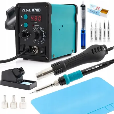 Image de Yihua 878D Station de soudage 2-en-1 740W Kit complet