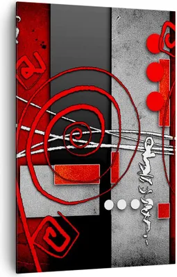 Produktbild von Bild auf Leinwand - Leinwandbild - Einteilig - Grafik geometrische figuren kreis - 80x120cm - Wand Bild - Wandbilder - Leinwanddruck - Wanddekoration - Leinwand bilder - Wandbild - PA80x120-0599