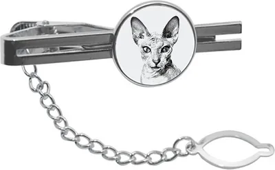 Image de Peterbald - Pince à cravate avec chat, pince à cravate personnalisée, cadeau unique pour homme de la marque Art-Dog.