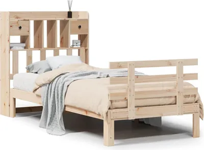 Produktbild von vidaXL Bücherregalbett ohne Matratze 75x190 cm Massivholz Kiefer