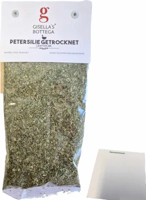 Produktbild von Gisellas Bottega Petersilie getrocknet (50g Packung) + usy Block