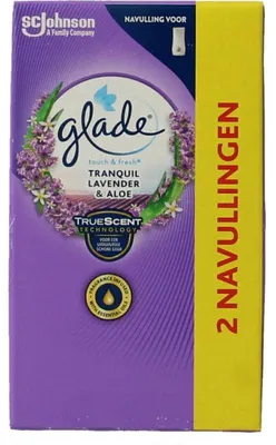 Obrázek produktu pro Glade Touch & Fresh, sada dvou náplní do osvěžovače, vůně levandule/aloe (2 x 10 ml)