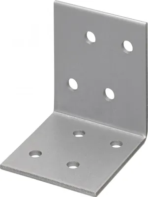 Produktbild von GAH-Alberts Lochplattenwinkel, Stahl, Winkelhalterung, Stahl, Sendzimir verzinkte Beschichtung, 5 mm, 8 Stück(e)