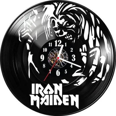 Zdjęcie produktu dla Zegar ścienny z płyty winylowej Iron Maiden 1140.14