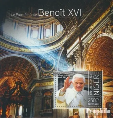 Produktbild von Briefmarken Niger 2013 Mi Block 265 (kompl. Ausg.) postfrisch Papst Benedikt XVI