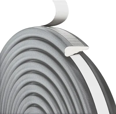 Imagen del producto de Junta de puerta y ventana, espuma de poliuretano gris autoadhesiva, de 3,5 a 8 mm, para sellado