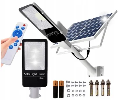 Obrázok produktu pre Solárna Led Lampy Stark – Záhradná A Ulicná Lampy S Senzorom Súmraku 2000 W S Diaľkovým Ovládaním