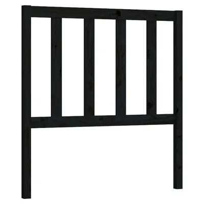Produktbild von vidaXL Kopfteil Schwarz 106x4x100 cm Massivholz Kiefer