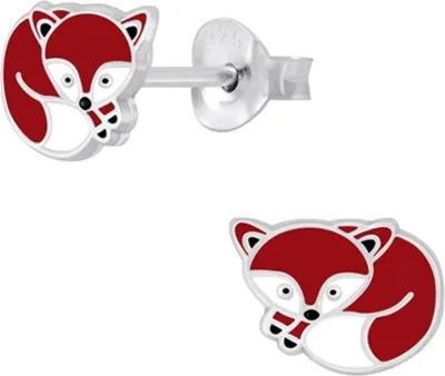 Produktbild von Kinderohrstecker: Mädchen Ohrringe Silber „Fuchs“ Silber