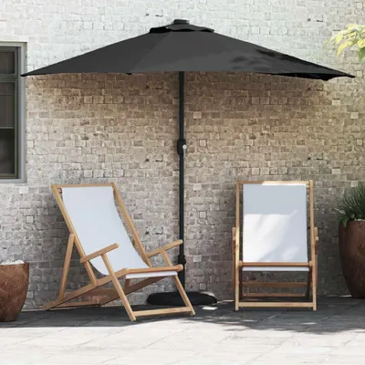 Image de vidaXL Parasol de jardin noir 294 x 150 x 224 cm