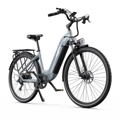 Produktbild von OT05 Pro e-bike pre dospelých, 27,5 palca, 36V 22,5Ah batéria, 250W motor, hydraulické brzdy, farebný LCD displej, integrovaná batéria, mestský elektrobicykel sivý
