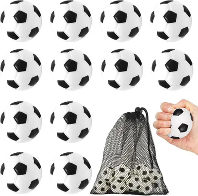 Productafbeelding van Minivoetballen - 12-delig - Minisportballen - Stressballen voor voetballen - Schuimballen met opbergtas - Voetbalfeest