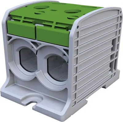 Image de Connecteur de rail fileté SIMBLOCK STB 185-2 - Al/Cu, 87820, vert