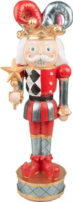 Zdjęcie produktu dla Clayre & Eef Figurka Harlequin 38 cm Czerwony Niebieski Plastik