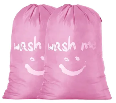 Produktbild von 2er Wäschesäcke mit Kordelzug 66x96cm Rosa