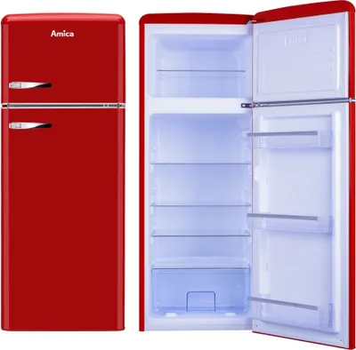 Produktbild von Amica - KGC 15630 R - Chladnička s mrazničkou - Retro design - Chilli Red