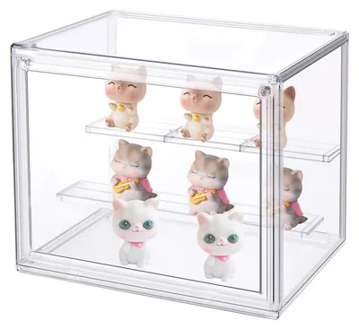 Produktbild von Acrylvitrine – Transparent – 27 x 22 x 18 cm – Zweistufig – Für Sammlerstücke und Figuren