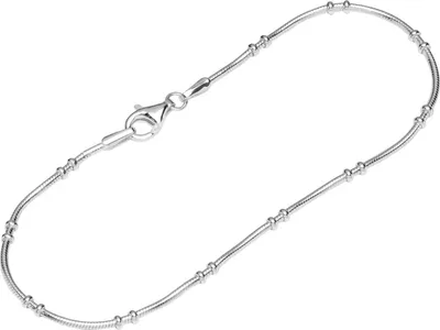 Produktbild von Armband 925 Sterling Silber 19cm Schlangenkette diamantiert gedreht Armkette Neu