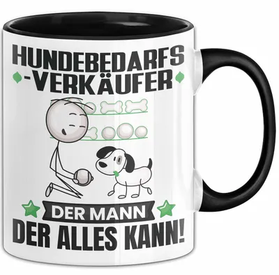 Produktbild von Hundebedarfsverkäufer Tasse Geschenk für Hundebedarfsverkäufer Der Mann Der Alles Kann Geschenkidee zum Geburtstag (Schwarz)
