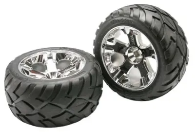 Image de Jantes + pneus Traxxas collés