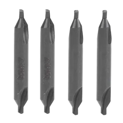 Imagen del producto de Juego de brocas centradoras, broca centradora de 2,5 mm, broca centradora para taller, broca combinada de acero rápido (HSS), broca para rebajar filos, brocas industriales