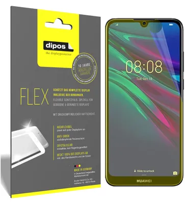 Produktbild von 3x Schutzfolie für Huawei Y6 (2019) Folie, 100% Displayabdeckung, dipos Flex