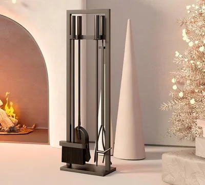 Produktbild von Kaminwerkzeug Set Schwarz - 5-teilig