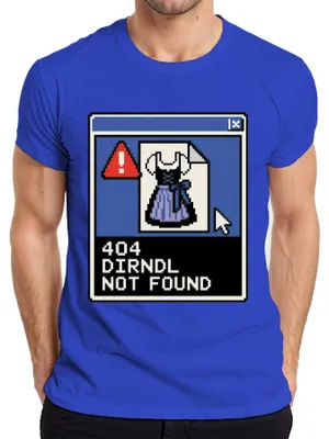 Productafbeelding van 404 Dirndl niet gevonden. , Wiesn, traditionele kleding, lederhosen, Bayern, heren T-shirt, blauw, maat L