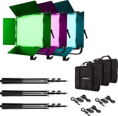 Immagine prodotto di Walimex pro LED Rainbow 50W RGBWW Set 3 (1023064)
