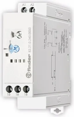 Produktbild von Finder Monofunktionszeitrelais für DIN-Schiene, Serie 83 83.21.0.240.0000 24