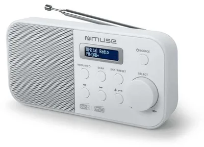 Image de Radio portable numérique blanc - Muse - M-109DBW -