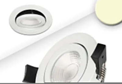 Produktbild von ISOLED LED Einbaustrahler, weiß, 8W, 36°, rund, warmweiß, IP65, dimmbar