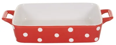 Produktbild von Isabelle Rose IR5451 - Auflaufform klein, rot mit weißen Punkten, Polka dot