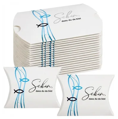 50 Gastgeschenkboxen Kommunion – Schön, dass du da bist – 9x7x2,5 cm