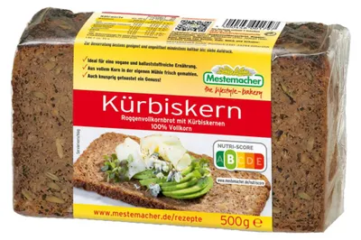 Produktbild von Mestemacher Kürbiskernbrot Roggenvollkornbrot mit Kürbiskerne 500g