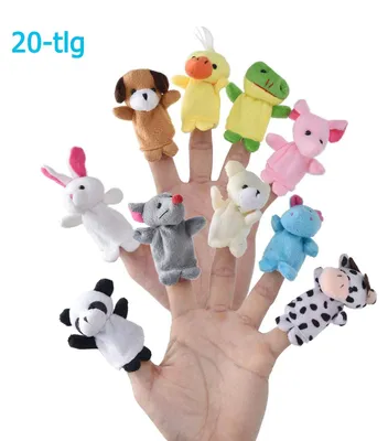 Produktbild von Fingerpuppen-Tiere – 20 Stück – Plüsch – Geschenk für Kinder