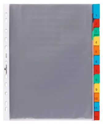 Produktbild von DURABLE Hüllenregister A4 12-tlg., 663319 transparent