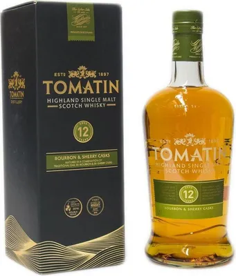 Produktbild von Tomatin 12 Years Bourbon & Sherry Casks + Box 1000ml 43% Vol.