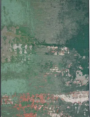 Produktbild von Vintage Teppich grün mehrfarbig für drinnen und draußen 200x290