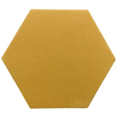Immagine prodotto di Esagono tessile e sughero 15 x 17 cm, pannello decorativo, giallo