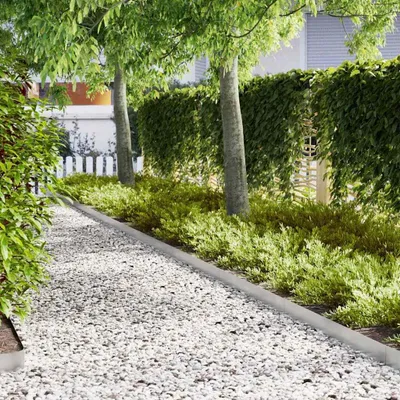Produktbild von vidaXL Raseneinfassung 50 pcs Silber 100 x 0,05 x 15 cm Edelstahl