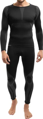 Produktbild von Celodoro Herren Thermo Unterwäsche Set Seamless Funktionswäsche schnelltrocknend - Grau S-M