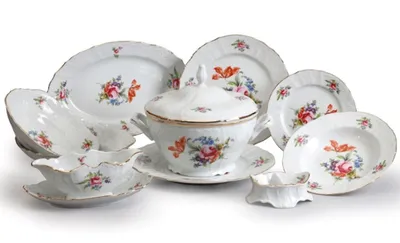 Obrázok produktu pre Thun 1794 Bernadotte, jedálenský servis, porcelán, záhradné kvety, Thun, 25 d.