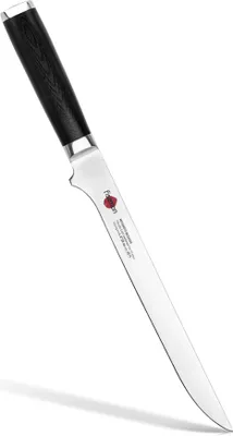 Obrázok produktu pre Nôž na krájanie Fissman-Kensei Musashi, Damašková oceľ 67 vrstiev, 20 cm, strieborná/čierna