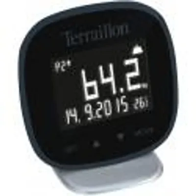 Imagen del producto de Terraillon WEB COACH EASY VIEW, báscula digital personal, capacidad de 160 kg, precisión de 100 g, color antracita, unidades en kilogramos, forma ovalada