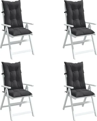Produktbild von Möbel Hochlehner-Auflagen 4 Stk. Melange Anthrazit 120x50x7 cm Stoff - Sitzauflage 4002344