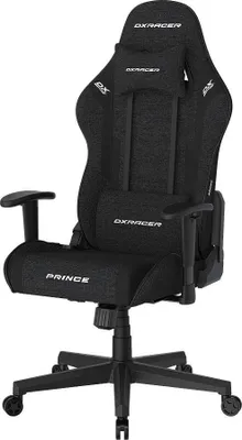 Produktbild von DXRACER Prince Gaming Chair Regular L, Wasserabweisender Stoffbezug, schwarz